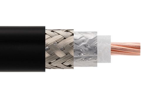 Low Loss Flexible LMR-600-UF Outdoor Rated Coax Cable Double Shielded with Black TPE Jacket Ultra Flex 